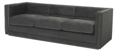 Casa Padrino sofá de 3 plazas de lujo gris antracita 231 x 86 x H. 73,5 cm - sofá de salón de lujo