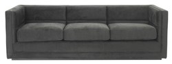 Casa Padrino luxury 3-seat sofa anthracite gray 231 x 86 x H. 73,5 cm - Luxury living room sofa