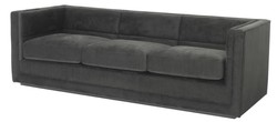 Casa Padrino luxury 3-seat sofa anthracite gray 231 x 86 x H. 73,5 cm - Luxury living room sofa