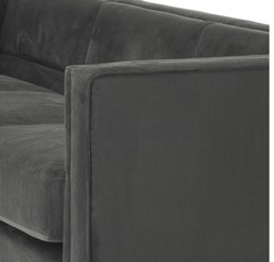 Casa Padrino luxury 3-seat sofa anthracite gray 231 x 86 x H. 73,5 cm - Luxury living room sofa