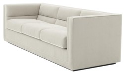 Casa Padrino divano a 3 posti divano grigio chiaro 231 x 86 x H. 73,5 cm - divano soggiorno di lusso