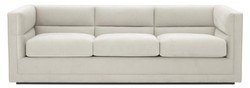 Casa Padrino divano a 3 posti divano grigio chiaro 231 x 86 x H. 73,5 cm - divano soggiorno di lusso