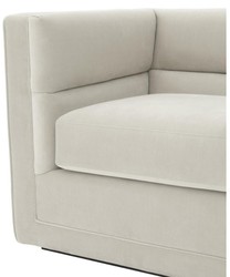 Casa Padrino divano a 3 posti divano grigio chiaro 231 x 86 x H. 73,5 cm - divano soggiorno di lusso