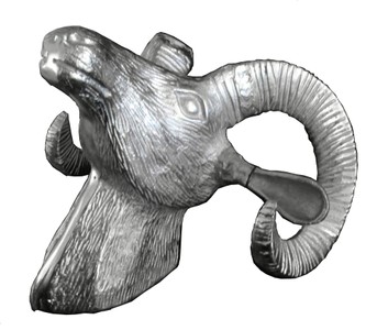 Casa Padrino Designer Geweih Wanddekoration aus poliertem Aluminium Silber 37 x 37 x 26 cm