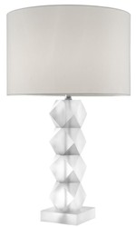 Casa Padrino design vetro satinato luce da tavolo 16 x 48 x H. 84 cm - lampada da tavolo ristorante per ristorante