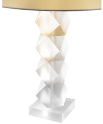 Casa Padrino design vetro satinato luce da tavolo 16 x 48 x H. 84 cm - lampada da tavolo ristorante per ristorante