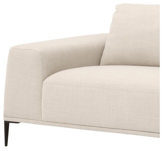Casa Padrino Luxus Sofa Naturfarbig 223 x 93 x H. 80 cm - Luxus Wonzimmer Möbel