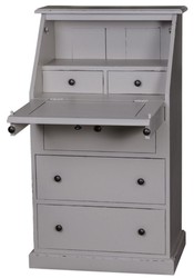 Bureau de style maison de campagne Casa Padrino avec 5 tiroirs 65 x 45 x H. 110 cm - meuble de style campagnard
