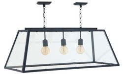 Casa Padrino lámpara de techo de zinc 100 x 38 x H. 36 cm - luz de suspensión de lujo