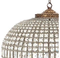 Casa Padrino lampadario in cristallo di lusso ottone antico 70 x H. 70 cm - collezione di lusso
