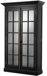 Casa Padrino Cabinet de salon de luxe Noir 141 x 48 x H. 233 cm - Edition limitée