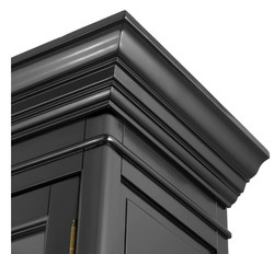 Casa Padrino Cabinet de salon de luxe Noir 141 x 48 x H. 233 cm - Edition limitée