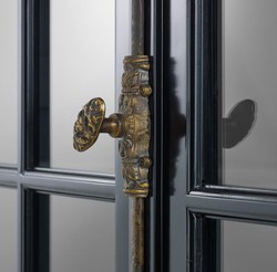 Casa Padrino Cabinet de salon de luxe Noir 141 x 48 x H. 233 cm - Edition limitée