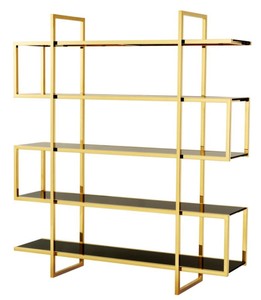 Casa Padrino mueble de estantería de lujo oro 160 x 42 x H. 180 cm - muebles de hotel de diseño