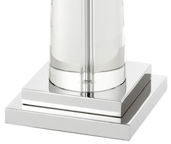 Casa Padrino lampe de table en verre de luxe avec abat-jour gris - meuble de l'hôtel