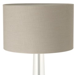 Casa Padrino lampe de table en verre de luxe avec abat-jour gris - meuble de l'hôtel