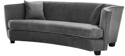 Casa Padrino sofá de lujo gris 226 x 110 x H. 74 cm - muebles de sala de lujo