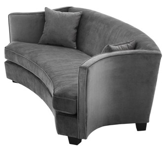 Casa Padrino Luxus Sofa Grau 226 x 110 x H. 74 cm - Luxus Wonzimmer Möbel