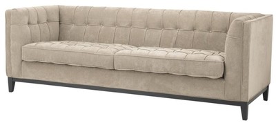 Casa Padrino sofá de lujo greige 230 x 81 x H. 78 cm - colección de lujo