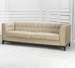Casa Padrino sofá de lujo greige 230 x 81 x H. 78 cm - colección de lujo