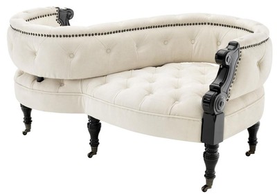 Casa Padrino sofá de dos lados con ruedas 130 x 70 x H. 66 cm - colección de hotel de lujo