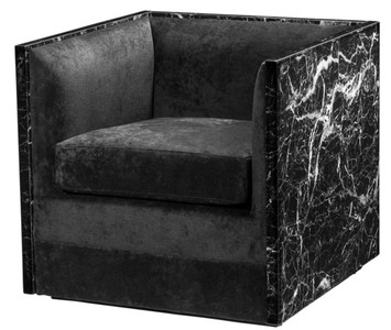 Poltrona hotel di lusso di Casa Padrino nero 71 x 70 x H. 68 cm - edizione limitata