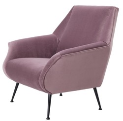 Casa Padrino silla de lujo en púrpura con patas negras 88 x 80 x H. 91 cm - muebles de diseño de club