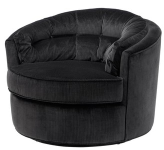 Casa Padrino sedia girevole nero 90 x 86 x H. 72 cm - qualità di lusso