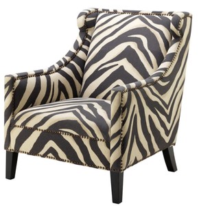 Casa Padrino armchair in zebra design 74 x 81 x H. 89 cm - luxury living room armchair