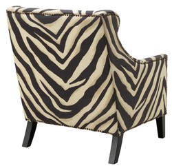 Casa Padrino fauteuil en design zèbre 74 x 81 x H. 89 cm - fauteuil de salon de luxe