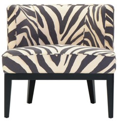 Casa Padrino armchair in zebra design 78 x 74 x H. 77 cm - luxury living room armchair