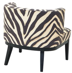 Casa Padrino armchair in zebra design 78 x 74 x H. 77 cm - luxury living room armchair