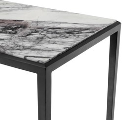 Casa Padrino console de salon en bronze avec dessus de marbre blanc 152 x 40 x H. 76 cm - meuble de luxe