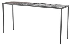 Casa Padrino console de salon en bronze avec dessus de marbre blanc 152 x 40 x H. 76 cm - meuble de luxe