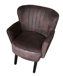 Luxury ladies salon chair Brown leather optic / black from the luxury collection of Casa Padrino - Hotel Cafe Restaurant Furniture Furnishings