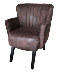 Luxury ladies salon chair Brown leather optic / black from the luxury collection of Casa Padrino - Hotel Cafe Restaurant Furniture Furnishings