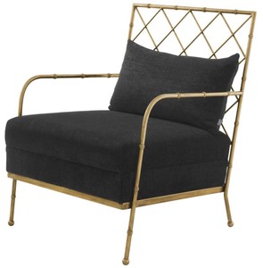 Casa Padrino poltrona di lusso in legno in ottone anticato 64,5 x 71,5 x H. 83 cm - edizione limitata