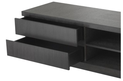 Casa Padrino Luxus Fernsehschrank Anthrazit 220 x 52,5 x H. 53 cm - Luxus Kollektion