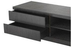 Casa Padrino meuble de télévision de luxe anthracite 220 x 52,5 x H. 53 cm - collection de luxe