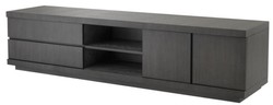 Casa Padrino meuble de télévision de luxe anthracite 220 x 52,5 x H. 53 cm - collection de luxe