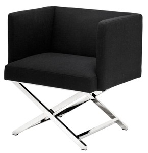 Poltrona di lusso di Casa Padrino in argento / nero 66 x 57 x H. 74 cm - Arredi in stile Art Deco