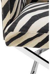 Poltrona di lusso di Casa Padrino in zebra design 68 x 57 x H. 74 cm - Arredi in stile Art Deco