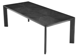 Casa Padrino mesa de comedor de lujo en negro 225 x 100 x H. 75 cm - Edición Limitada