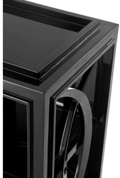 Casa Padrino armario de sala de estar Negro 124 x 46 x H. 90 cm - mueble de estantería de lujo