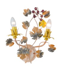 Casa Padrino Barock Wandleuchte Blumen - italienisches Design - Wandlüster Wand Leuchte Antik Stil