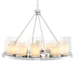 Casa Padrino lustre de luxe en argent 90 x H. 65 cm - collection restaurant hôtel
