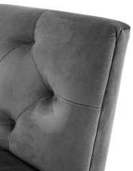 Casa Padrino chaise à manger de luxe en gris foncé avec des jambes noires 50 x 59 x H. 79 cm - mobilier de salle à manger
