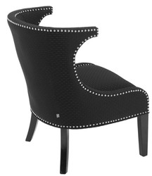 Casa Padrino sillón / sillón de lujo negro 66 x 60 x H. 91 cm - Edición Limitada