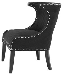 Casa Padrino sillón / sillón de lujo negro 66 x 60 x H. 91 cm - Edición Limitada