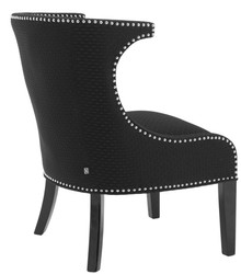 Casa Padrino sillón / sillón de lujo negro 66 x 60 x H. 91 cm - Edición Limitada